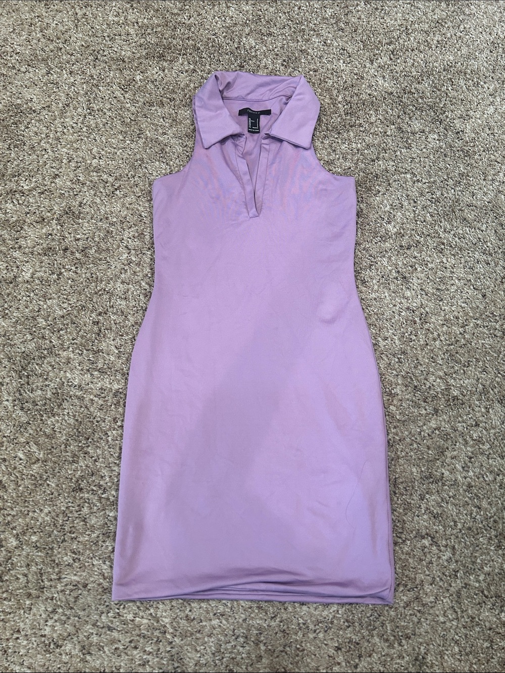 Forever 21 Lavender Polo Collar Midi Dress